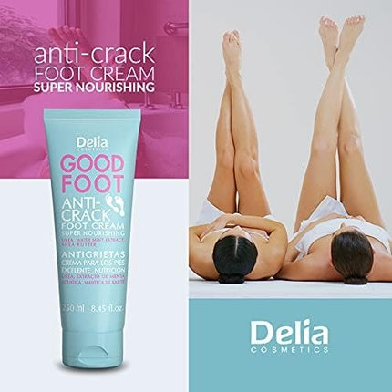 Cremă pentru picioare Delia Cosmetics Good Foot pentru călcâie crăpate cu unt de shea și uree 250ml