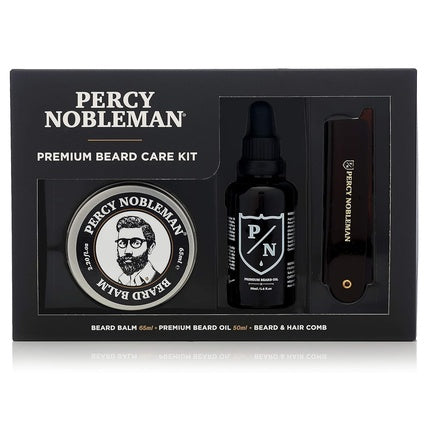 Kit îngrijire barbă Percy Nobleman, balsam 65ml, ulei 50ml