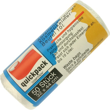 Quickpack Cosmetics Rubbish Bag, 10l, 50pcs Roll, Alb