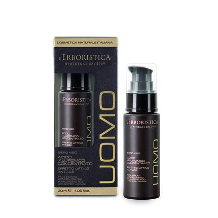Ser anti-îmbătrânire, Athena's Dal 1969 L'ERBORISTICA UOMO, cu acid hialuronic, 30ml