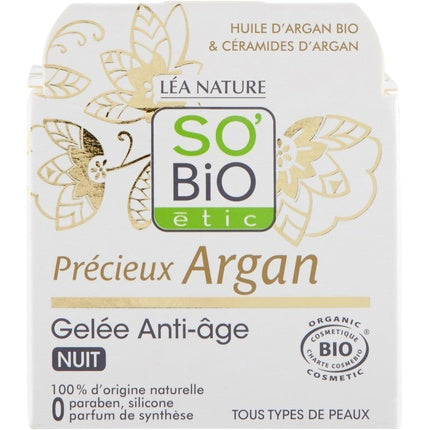 Gel de noapte anti-aging Précieux Argan - So'Bio étic, 50ml