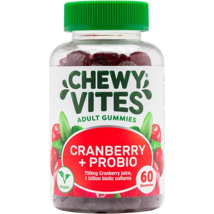 Vitamine Gummy pentru adulți, Chewy Vites, Cranberry + Probiotic, 60 buc