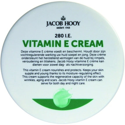 Crema de față Jacob Hooy cu Vitamina E, 280 I.E., ambalaj rotund
