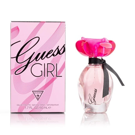 Eau de Toaletă Guess Girl, 17 fl Oz, sticlă transparentă cu etichetă neagră