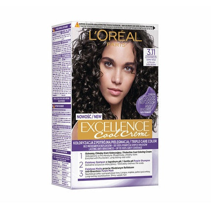 Vopsea de păr L'Oreal Excellence Cool Creme, nuanța 8.11 Ultra Ash Light Blonde