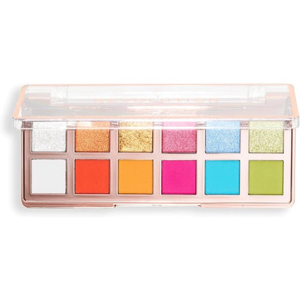 Paletă ochi Revolution The Vibrant Icon Brights, 12 culori crem mat