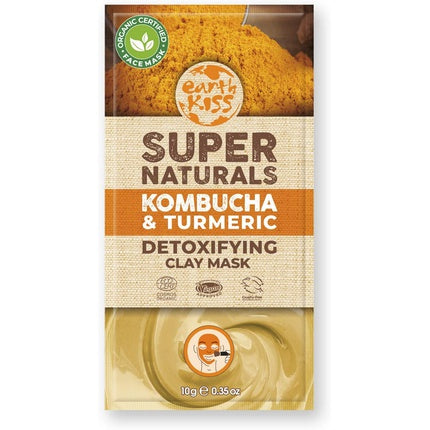 Masca de argilă detoxifiantă, Earth Kiss, Kombucha și turmeric