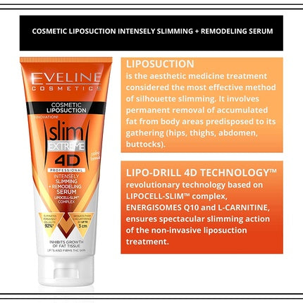 Cremă anticelulitică Eveline Cosmetics Slim Extreme, 250ml