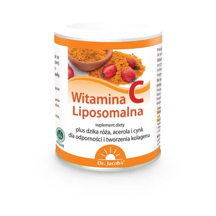 Supliment Vitamina C Lipozomală, Dr. Jacobs, 150g, pulbere portocalie