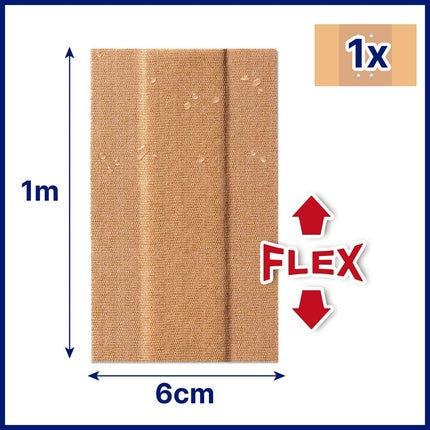 Hansaplast Elastic Plaster - Bandă elastică cu adeziv puternic pentru articulații și zone active, 1m x 6cm