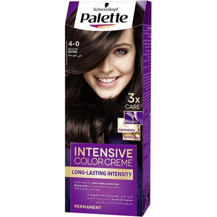 Vopsea de păr Schwarzkopf Palette Intensive, 100ml, Culoare Medium Brown, cu Keratină