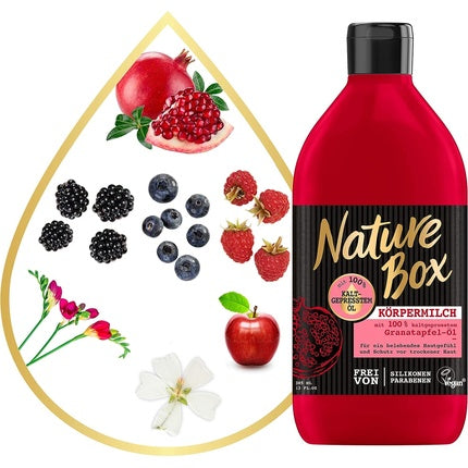 Loțiune corp Nature Box, rodie, roșu, 385ml