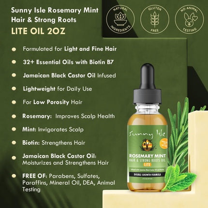 Ulei de păr Sunny Isle Rosemary Mint Lite 60 ml pentru păr subțire