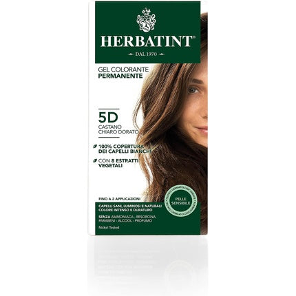 Gel Colorant Păr Herbatint 5D Castano Chiaro Dorato, 145g
