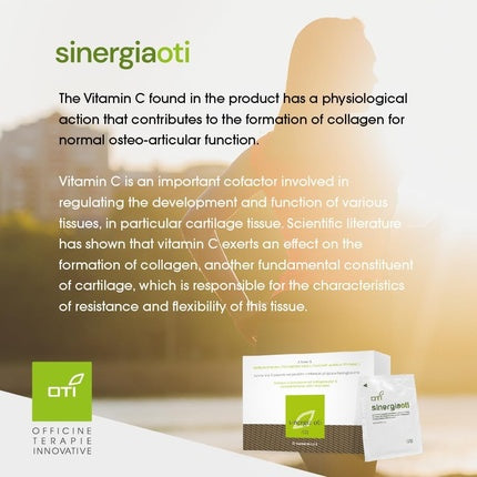 Supliment Nutrițional Sinergia OTI Vitamin C pentru Funcția Osteoarticulară, 25 Capsule