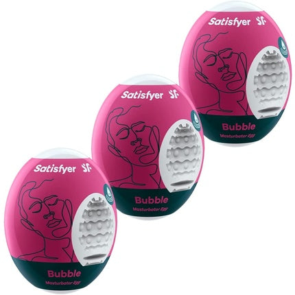 Masturbator Satisfyer Egg, textura hidro-activă, 3 buc