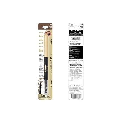 Creion pentru sprâncene Milani Stay Put Brow Sculpting Medium Brown