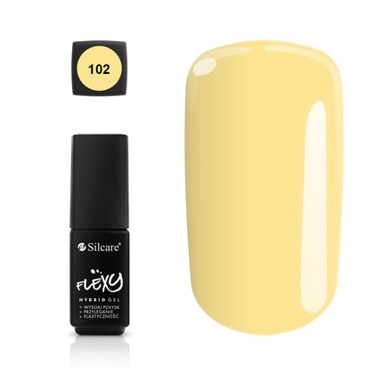 Gel Polish Silcare Flexy Hybrid 102 - Galben, 4.5g