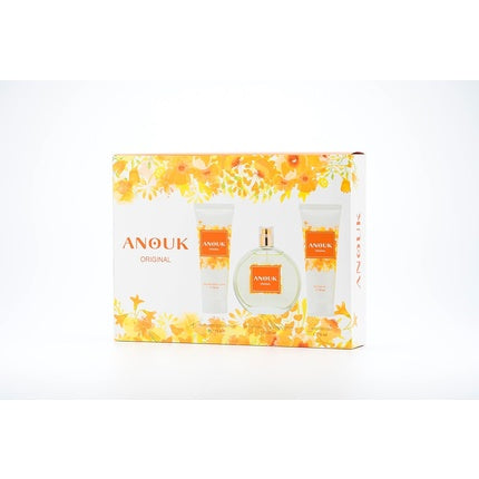 Set Cadou Parfum Anouk Original, 100ml, Gel de Duș 75ml, Loțiune de Corp 75ml, Floral