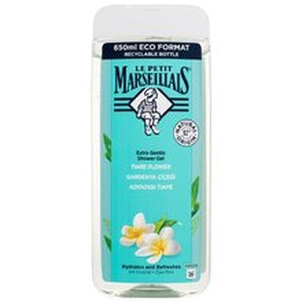 Gel de duș Le Petit Marseillais Extra Gentle Tiar Flower, 650 ml, alb