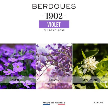 Berdoues, 1902 Violette Eau de Cologne, unisex, flacon cu pulverizator, 4.2 Fl Oz