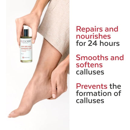 Serum Îngrijire Picioare, Poderm Professional, Very Dry and Damaged Feet Repair and Nourish Treatment, 75 ml