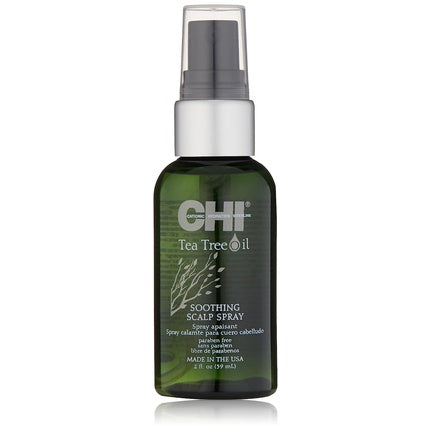 Spray pentru scalp, CHI Tea Tree Oil Soothing Scalp Spray, 2 FL Oz, ambalaj verde