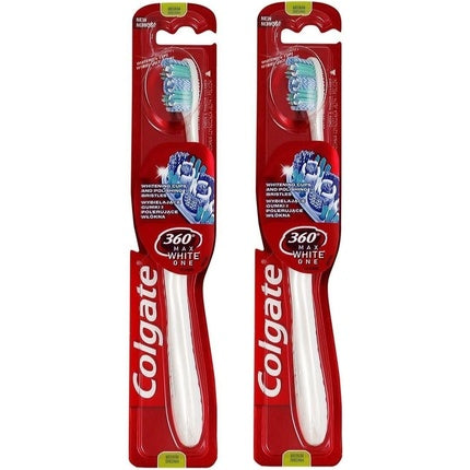 Periuță de dinți Colgate Max White One - Medium, ambalaj 2 buc