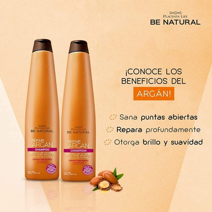Șampon Placenta Life Be Natural, argan, 350ml