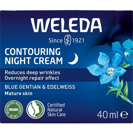 Cremă de noapte, Weleda, contouring, albastră, 40ml