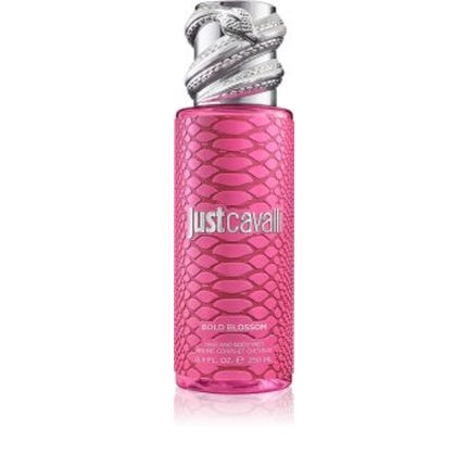 Roberto Cavalli Just Cavalli Bold Blossom Eau de parfum, roz, capac argintiu cu model de șarpe