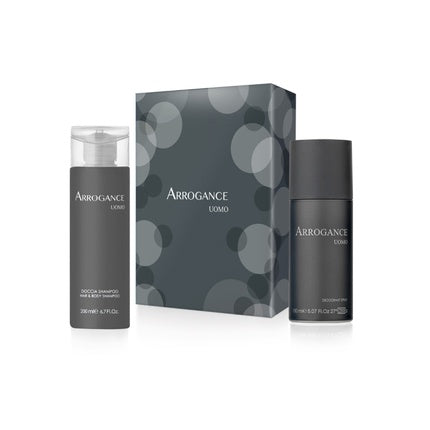 Set Deodorant și Gel Duș Arrogance Uomo, 200ml + 150ml