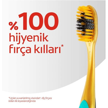 Periuță dinți, Colgate, 360 Degree, galben, cărbune