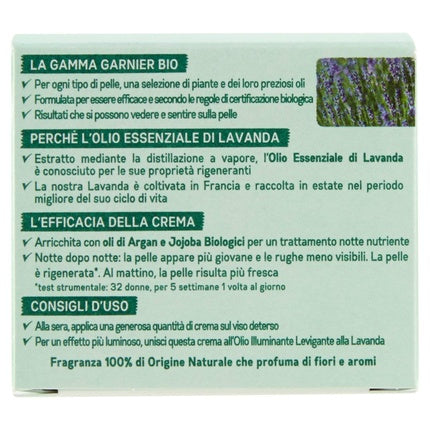 Cremă de noapte, Garnier Bio, lavandă, 50ml