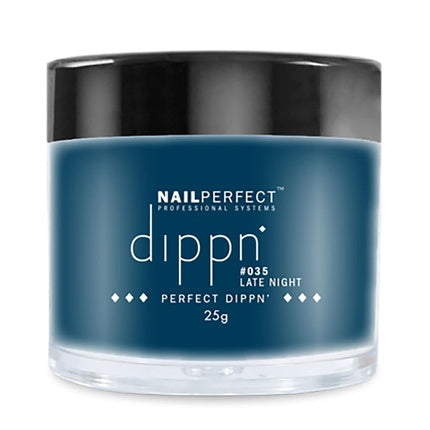 Lac unghii Nail Perfect Dipp'n #035 Late Night, albastru, 25g