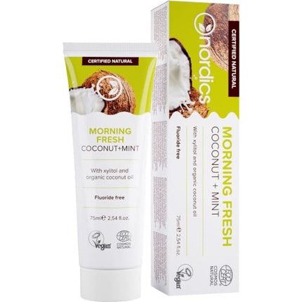 Pasta de dinti, Nordics Organic Care, Coconut Mint, fara fluor