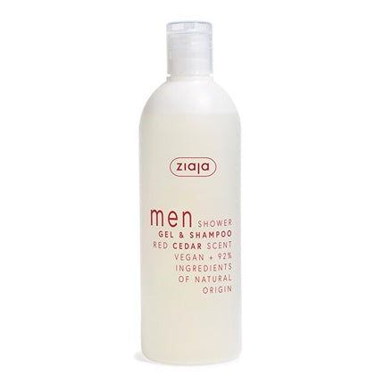 Șampon Gel Ziaja pentru Bărbați, Parfum Red Cedar, 400ml