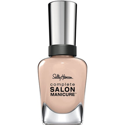 Lac de unghii Sally Hansen Complete Salon Manicure 141 Off-The-Shoulder, culoare nude, capac argintiu