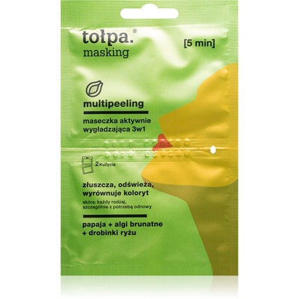 Mască facială Multi Peeling 3in1 Smoothing Mask cu papaya și alge, 5 min