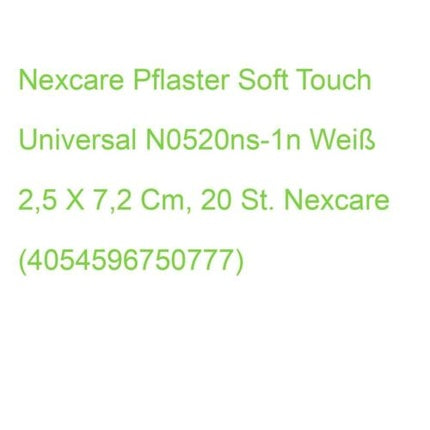 Banda adezivă Nexcare Soft Touch Universal alb 2.5 x 7.2cm