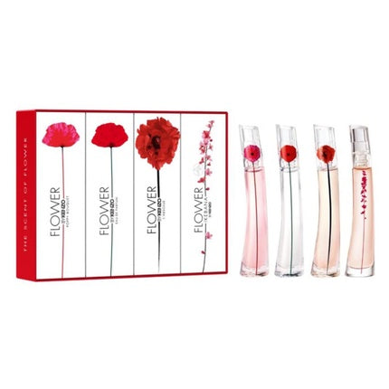 Set Parfum Kenzo Flower, Poppy Bouquet Eau De Parfum, 4ml x4