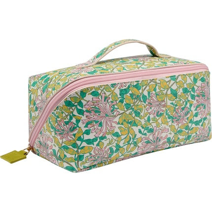 William Morris Beauty Washbag Toiletry Bag for Makeup Essentials Cosmetic, Floral Print, Pink