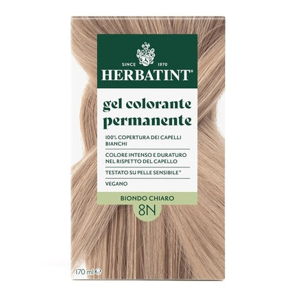 Gel colorant permanent Herbatint 8n Blond Deschis 170ml