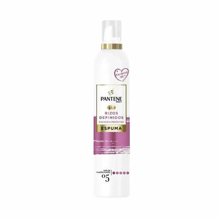 Mousse Pantene Defined Curls, 300 ml, alb cu detalii mov