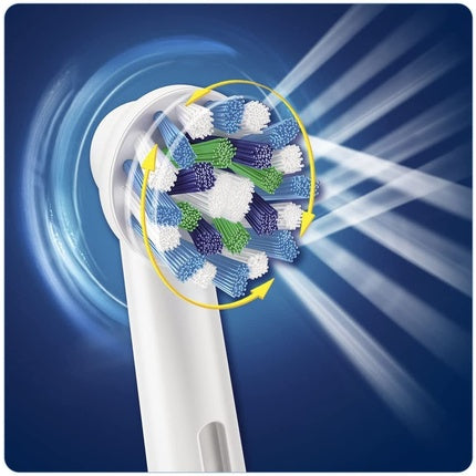 Periuță de dinți electrică, Oral-B, model rotativ, alb, albastru deschis