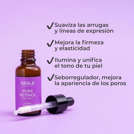 Serum Anti-Aging Segle Clinical cu Retinol Pur, 30ml, Sticlă Brună