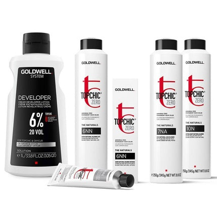 Vopsea de păr, Goldwell, Topchic Zero 9NN, alb