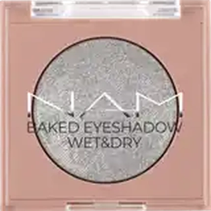 Nemo Baked Eyeshadow Number 2 Silver Lining, argintiu, cu strălucire