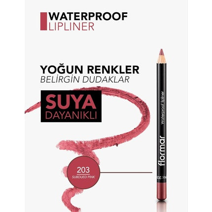 Creion Contur Buze Flormar, Waterproof, 203, roșu