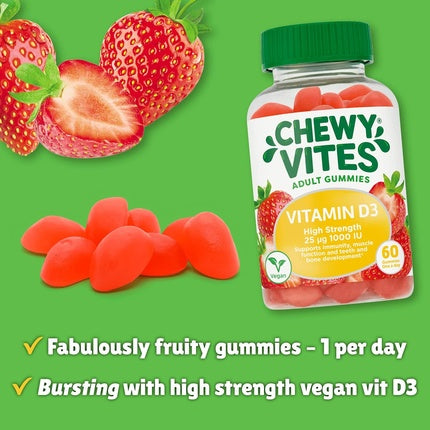 Vitamine Gummy, Chewy Vites, D3, roșu